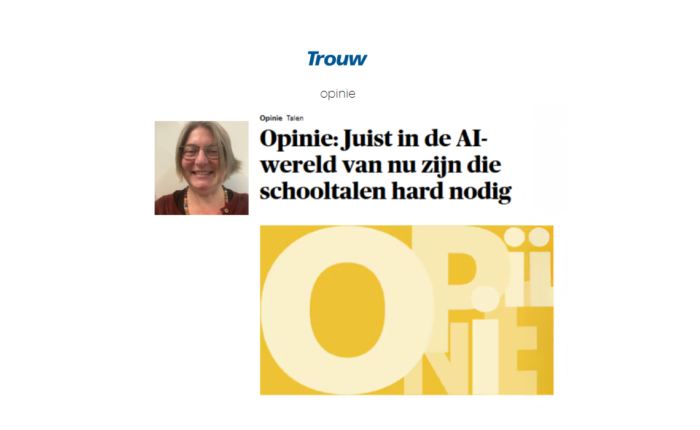 Opinie: Juist in de AI-wereld van nu zijn die schooltalen hard nodig